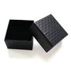 Caja de joyería con textura gofrada negra, collar, anillo, aretes, pulsera, caja de regalo para joyería, embalaje de cartón, venta al por mayor por lotes