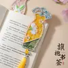 Marcador de página de cheongsam de perlas de brocado Song estilo chino tradicional, kit de manualidades DIY para niños, adecuado para talleres creativos, actividades de team-building y como recuerdo
