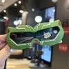 Óculos de sol infantis polarizados de guepardo, desenhos animados fofos, menino, óculos de sol de silicone de leopardo, festival, menino robô mecha