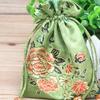 [Qian Li] brocado doble capa bolsita con cordón bolsa portátil bolsita con cordón bolsa repelente de mosquitos Ajenjo al por mayor