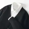 Novo Cardigan Masculino 2026 Outono/Inverno 100% Lã Gola V Cor Sólida Manga Longa Tricô Casual Casaco Suéter Cor Sólida