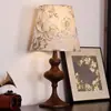 Luminária de mesa vintage estilo francês, estilo wabi-sabi, ambiente retrô americano para estudo, luminária decorativa de madeira maciça de alta qualidade para quarto casa