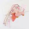 Chaveiro Original Miu Fofo de Couro Dachshund Estrela do Mar Nó de Letra Decoração Pingente Fofo para Bolsa