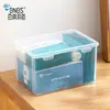 Botiquín casero, Caja transparente para guardar mascarillas, Caja para guardar reactivos de prueba de antígenos, Caja para guardar medicamentos regulares, Gran capacidad