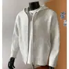 Nuevo cárdigan de punto con capucha de peso pesado, color liso, versátil, estilo American High Street, para Otoño/Invierno 2026, para Hombres y Mujeres, suéter abrigo casual