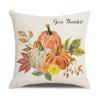 Funda de Almohada de Lino para Acción de Gracias 2023 Transfronteriza Calabaza Festival de la Cosecha de Otoño Funda de Almohada Cojín de Sofá