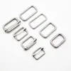 Hebilla rectangular de metal para bolsos y accesorios de ropa, hebilla de ajuste de tres posiciones para correa de hombro, hebilla cuadrada para cinturón, herrajes en stock para venta al por mayor