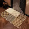 Felpudo de Entrada de Terciopelo de Bucle Bohemio, Recibidor, Alfombra de Entrada de Gama Alta, Estilo Étnico, Antideslizante, para el Hogar, sin Lavado de Pies