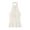Comercio Exterior 2026 Verano Nuevo Estilo Europeo y Americano Moda Femenina Sexy Chica Caliente Top Halter con Detalle de Nudo 3152081