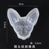 Molde de Resina de Cristal DIY Poppy, Adorno de Cabeza de Gato Dios Egipcio Solemne y Elegante, Molde de Silicona de Alto Brillo