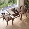Mesa de Té para Balcón de Madera Maciza, Una Mesa y Dos Sillas, Juego de Tres Piezas para Ocio en Casa, Combinación para Beber Té en Apartamentos Pequeños, Artefacto para Apartamentos Pequeños