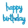 Feliz Cumpleaños Juego de Globos de Cumpleaños Conjoined Decoración de Letras Pequeñas Globo de Película de Aluminio Transfronterizo