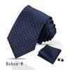 Traje de hombre de nuez de anacardo patrón roto corbata pañuelo de bolsillo puño tres piezas corbata de mano negra 8cm corbata Shengzhou