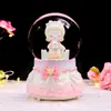 Figura de Desenho Animado Criativa e Moderna Bola de Cristal de Temperatura Decoração de Casa da Moda Caixa de Música Decoração Brilhante para Quarto Presente