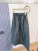 Falda de Trabajo Estilo Nuevo 2026 para Mujer con Cintura Elástica, Cordón, Múltiples Bolsillos, Falda de Corte A de Longitud Media, Casual, Secado Rápido, Adelgazante