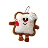 Pingente Fofo de Boneca Squeaky de Pão Torrado para Meninas, Decoração de Boneca Versátil, Pingente Pequeno Cartoon para Mochila