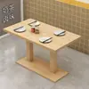 Tienda de fideos para picar, barbacoa, desayuno, juego de mesa y silla para comida rápida, tienda de té de leche y postres, mesa de restaurante, tipo económico comercial