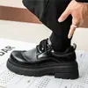 Zapatos Oxford para hombre, zapatos casuales estilo británico para hombre, zapatos versátiles únicos y de moda de Mickey, zapatos nuevos de cuero con punta ancha