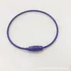 Venta Directa del Fabricante Cable de Acero Galvanizado Lacado Llavero de Color Caramelo Etiqueta Lanyard para Llaves de Bolso Llavero de Metal