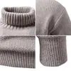 Suéter de cuello alto de invierno para hombre transfronterizo, una capa base cálida casual, moderna y versátil para hombres jóvenes