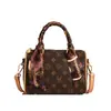 Bolsa Almohada Presbiópica Bolso Boston Bolso de Mano Lujo Ligero para Mujer 2025 Nuevo Bolso Cruzado de Hombro Estampado Retro