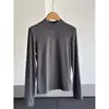 Outono 2026 Nova Camiseta de Gola Alta Camada Base Top Estilo Básico Top para Camadas Roupa Íntima Feminina Atacado N3AT5596