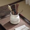 Tetera de Porcelana de Jade Blanco con Tapa de Tres Piezas, Taza de Té, Taza para Ceremonia del Té, Lavado de Tinta, Cerámica Doméstica de Montañas Lejanas, Juego de Té Kung Fu