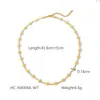 Cadena de Acero Inoxidable Europea y Americana Margarita Rama de Olivo Mariposa Color Goteo de Aceite Collar Pulsera de Acero de Titanio Moda para Mujer Todo-partido