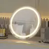 Espejo de maquillaje LED de un botón, tres colores, atenuación continua, para colgar en la pared, de escritorio, doble propósito: alimentación USB y pilas secas