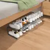 Base de Cama Retráctil para Dormitorio de Estudiantes Zapatero Pequeño en Capas Habitación de Dormitorio Debajo de la Cama Artefacto Simple para Almacenamiento de Zapatos
