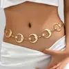 Uma corrente de cintura feminina estilosa com patchwork de design de estrela e lua, versátil para o uso diário e festas, um ótimo presente