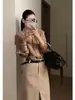 Camisa de Lino Estilo Old Money para Mujer Primavera/Verano 2026 Top Camisa Delgado de Alto Intelecto con Cuello en V