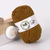Bola de Lã de Algodão Leite Colorida Infantil Fofa para Bebê Iniciante Tricô Cachecol Material de Boneca Arte de Tricô à Mão DIY