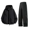 Conjunto funcional de dos piezas para pareja estilo montaña para exteriores, a prueba de viento e impermeable, unisex, para otoño e invierno