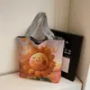 Nova Bolsa de Ombro com Estampa de Cachorro de Desenho Animado Grande Capacidade Coração de Menina Estudante Comutador Tela Fofa Tendência Bolsa Feminina