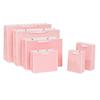 Bolsa Rosa com Bordas Brancas, Sacola para Levar de Leite com Chá, Sacola para Embalagem de Presente de Compras, Em Estoque para Atacado, Bolinhas