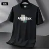 2025 Nova Camiseta Masculina de Manga Curta Verão Camiseta Básica Gola Redonda Versátil Casual Estampada Tamanho Grande Camiseta da Moda