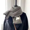 Cachecol de Xadrez para Mulheres Estilo Coreano Moda Outono e Inverno Versátil Imitação de Caxemira Espessado Quente Xale Dupla Face Cachecol de Estudante para Homens