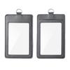 Set de Tarjetero de Piel Genuina Transparente de Doble Cara Marca Marca Tarjeta de Trabajo Certificado Personalizado Tarjeta de Trabajo Tarjeta de Trabajo con Cordón Tarjeta de Trabajo Tarjeta de Trabajo