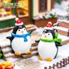 Navidad Lindo Pingüino Pequeño Micro Paisaje Nieve Adornos Paisajísticos Llavero Colgante Pingüino Antártico Animales Pequeños