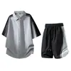 Directamente del Fabricante, Nuevo Conjunto de Dos Piezas de Verano: Camiseta de Manga Corta y Shorts Holgados para Deporte, Ocio, Correr y Uso Diario