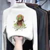 Top interior para niñas, nueva colección de invierno 2026, cuello medio alto, camiseta de manga larga linda para niños, hecho de forro polar grueso