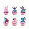 25 Piezas Venta Caliente Stitch Dibujos Animados Decoración de Cumpleaños Festival Fiesta Infantil Tarjeta Inserto para Pastel Venta al por Mayor