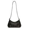 Simples Rebite Moda Bolsa de Axila Feminina 2025 Primavera Novo Design de Nicho Ocidental Bolsa de Ombro Crossbody