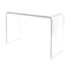 Mesa auxiliar transparente acrílica del fabricante, mesa simple para rincón de sofá de apartamento pequeño, mesa de centro baja para balcón de sala de estar del hogar