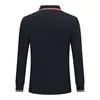 Colección de primavera y otoño: Camisa polo de manga larga para hombre, una camisa casual de negocios con cuello, adecuada para hombres jóvenes y de mediana edad