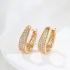 Pendientes rusos en forma de V Xuping con gemas artificiales, pendientes para mujer de estilo vintage de lujo ligero transfronterizo al por mayor