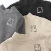 Ropa de Otoño e Invierno 2025 para Niños, Nuevo Estilo, Cuello Semi-Alto, Tops Interiores Cálidos para Niños y Niñas, Camisas de Algodón de Manga Larga, Camisas Base de Cachemira