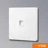 Núcleo Cerámico Socket de Cinco Agujeros Tipo de Socket 86 Hogareño Superficie Pintada Blanca Interruptor Simple Doble Control Panel de Interruptores LED