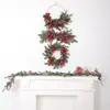 Nuevas Decoraciones Navideñas 2026, Guirnaldas Navideñas Simuladas, Colgantes para Puerta, Colgantes de Pared, Cejas Horizontales de Ratán, Decoraciones Festivas